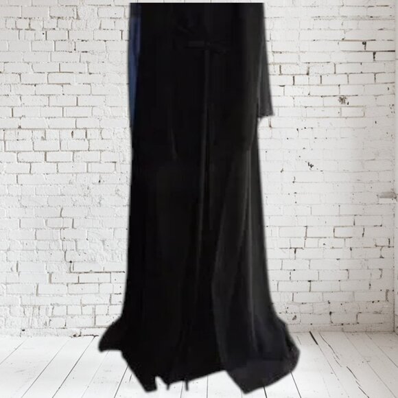 Jordan Strapless Formal & Shawl Plus SZ 18 Formal Prom Black Gown Chiffon - Picture 5 of 7